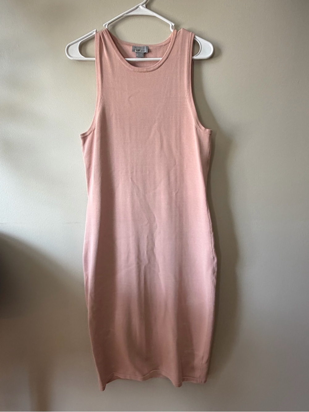 Sleeveless Midi Dress in Soft Blush Pink